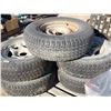 Image 1 : 5 tires with  rims - 5 bolt, 245-75-R16 tires used