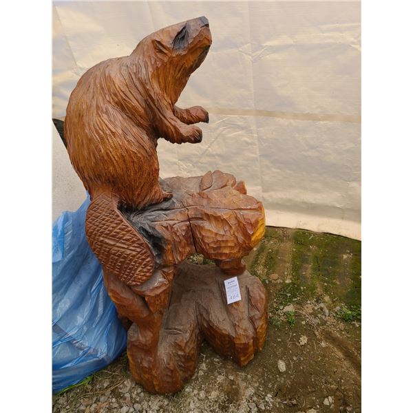 Carved Beaver Cat C