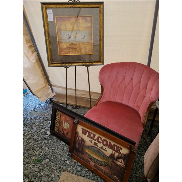 Art Easel, Chair and Pictures Cat A