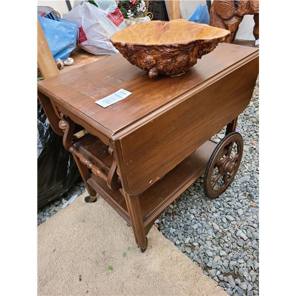 Antique Tea Trolley Cat B