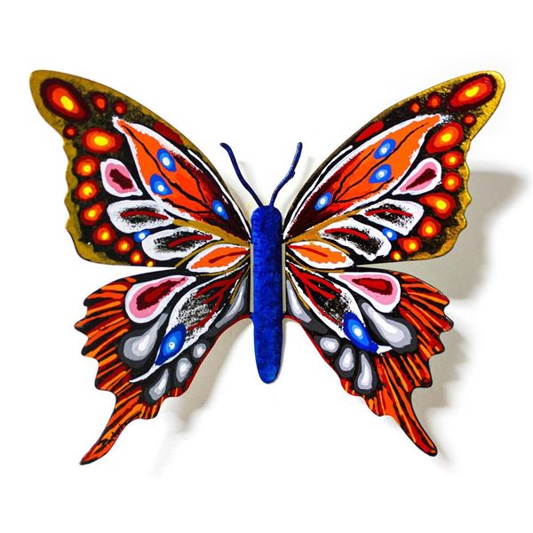 Patricia Govezensky- Original Painting on Cutout Steel "Butterfly CLXV"