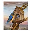 Image 1 : Martin Katon, "Mama Bluebird" Original Oil Painting on Canvas, Hand Signed with Letter of Authentici