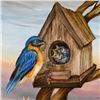 Image 2 : Martin Katon, "Mama Bluebird" Original Oil Painting on Canvas, Hand Signed with Letter of Authentici