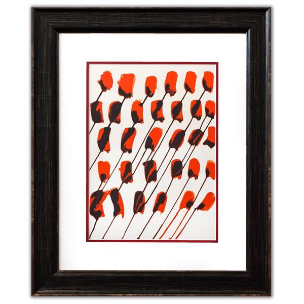 Alexander Calder- Lithograph "DLM156 - Composition taches rouges"