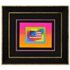 Image 1 : Peter Max- Original Lithograph "Flag with Heart on Blends III"