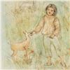 Image 2 : "The Forest Friend" Limited Edition Lithograph by Edna Hibel (1917-2014), Numbered and Hand Signed w