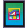 Image 2 : Peter Max- Original Lithograph "Sailboat East on Blends Ver. II"