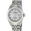 Image 2 : Rolex Ladies Stainless Steel Silver Roman 26MM Oyster Perpetual Datejust Wristwa