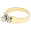 Image 6 : 14k Two Tone Gold 0.30 ctw Illusion Set Solitaire Diamond Engagement Ring