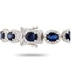 Image 2 : 18.13 ctw Blue Sapphire and 3.92 ctw Diamond 14K White Gold Bracelet