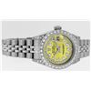 Image 3 : Rolex Ladies Stainless Steel Quickset Yellow Diamond Lugs Jubilee Datejust Wrist
