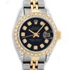 Image 1 : Rolex Ladies 2 Tone Black Diamond Lugs Oyster Perptual Datejust Wristwatch