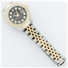 Image 7 : Rolex Ladies 2 Tone Black Diamond Lugs Oyster Perptual Datejust Wristwatch