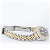 Image 8 : Rolex Ladies 2 Tone Black Diamond Lugs Oyster Perptual Datejust Wristwatch