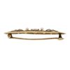 Image 3 : Antique Art Nouveau Krementz 14k Gold Diamond Pearl Open Etched Leaf Pin Brooch