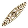 Image 4 : Antique Art Nouveau Krementz 14k Gold Diamond Pearl Open Etched Leaf Pin Brooch