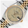 Image 1 : Rolex Mens Datejust 36 Champagne Linen Index Yellow Gold Fluted Oyster Perpetual