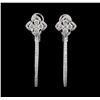 Image 1 : 1.72 ctw Diamond Earrings - 14KT White Gold