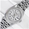 Image 2 : Rolex Stainless Steel White Roman And Gold Diamond Bezel Oyster Perpetual With R