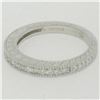 Image 8 : NEW 14k White Gold 0.17 ctw Round F VS1 Diamond Milgrain Etched Wedding Band Rin