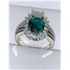 Image 1 : Emerald Style ladies Oval Solitaire Engagement/Anniversary ring .925 Silver Size 7