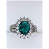 Image 2 : Emerald Style ladies Oval Solitaire Engagement/Anniversary ring .925 Silver Size 7