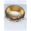 Image 1 : Unisex Celtic Spinner Ring 14K GP two tone NEW Size 8