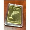 Image 1 : Australia one troy ounce .999 fine gold clad commemorative endangered dolphin NEW cased Wafer
