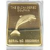Image 3 : Australia one troy ounce .999 fine gold clad commemorative endangered dolphin NEW cased Wafer