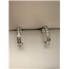 Image 2 : Ladies NEW Crystal .925 Silver hoop Earring Set plated clasps