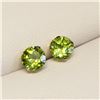 Image 2 : 10K Yellow Gold Peridot(1.7ct) Earrings  (~weight 0.53g), Made in Canada, Suggested Retail Value $30