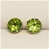 Image 4 : 10K Yellow Gold Peridot(1.7ct) Earrings  (~weight 0.53g), Made in Canada, Suggested Retail Value $30