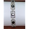 Image 1 : Ladies Sterling Silver Sapphire and embellished Stones Tennis Bracelet