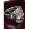 Image 3 : Mens Silver Biker Skull Ring NEW size 10 road fury