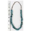 Image 7 : Navajo Sterling Turquoise Nugget Necklace