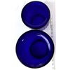 Image 8 : 2 Large Cobalt Blue Glass Cannisters