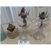 Image 2 : 3 Coal Oil Lamps, 3 Sealers - Age Colored