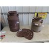 Image 1 : 2 Cream Cans & Implement Seat