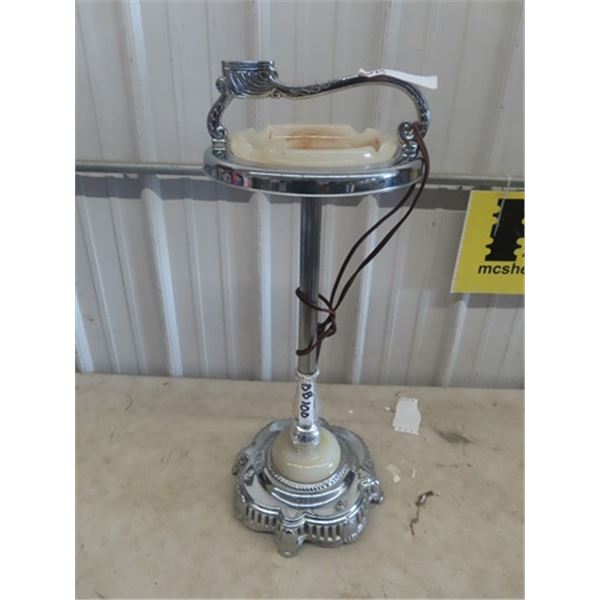 Chrome Light Up Ashtray Stand