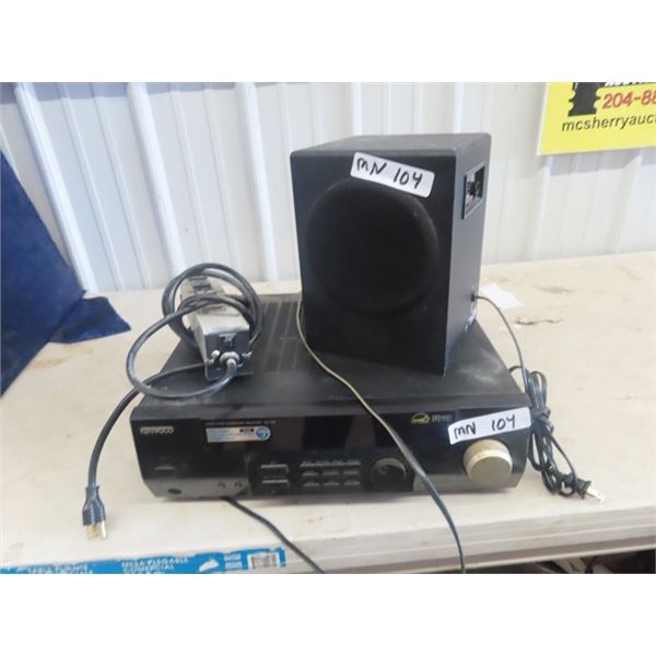 (MN) Kenwood Audio Video Receiver, VR-400 & Speaker