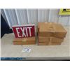 Image 1 : 6 Plastic Exit Signs 7.5" x 12"