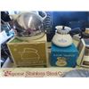 Image 2 : Retro Tea Kettle, Tea Pot, Frying Pan, Toaster , Silver Serving Utensils Plus