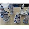 Image 2 : 14 Blue & White Figurines - Tallest is 12"