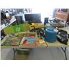 Image 1 : (DW) 2 Tonka's 3 Retro Board Games, Skateboard, 4 Small Balls, Water Jug, Coleman Jug & Corona Hammo