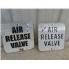 Image 1 : 2 Metal Air Release Valve Signs 12" x 12"
