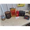 Image 1 : 3 Oil Cans & Metal Lunch Kit & Thermos