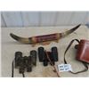 Image 1 : (MN) Karl Weiz 7 x 50 Binoculars, Kurt Muller 7 x 50 Binoculars, & Set of Bull Horns