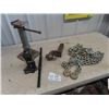 Image 1 : (CV) Good Chain W Hooks, Receiver Hitch, Hyd Bottle Jack & Stabilizing Jack