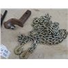 Image 2 : (CV) Good Chain W Hooks, Receiver Hitch, Hyd Bottle Jack & Stabilizing Jack