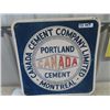 Image 1 : (TS)Vintage Canada Cement Company Sign 22" x 22" Metal Embossed